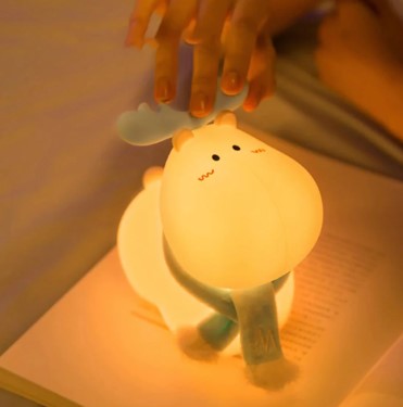 Reindeer Color Changing Rechargable Silicone Night Lamp