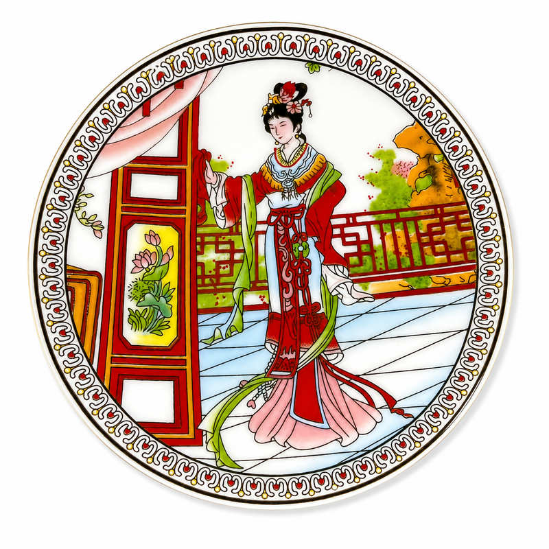 🏯 Elegant Chinese Court Lady Ceramic Magnet (RANDOM  DESIGN)