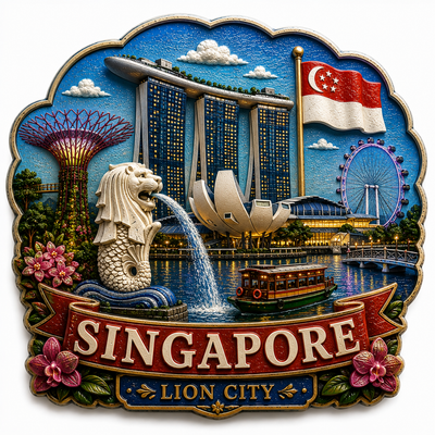 SINGAPORE FRIDGE MAGNET