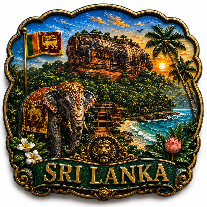 SRI LANKA FRIDGE MAGNET