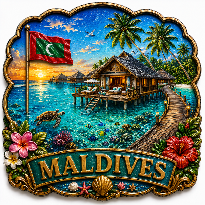 MALDIVES FRIDGE MAGNET
