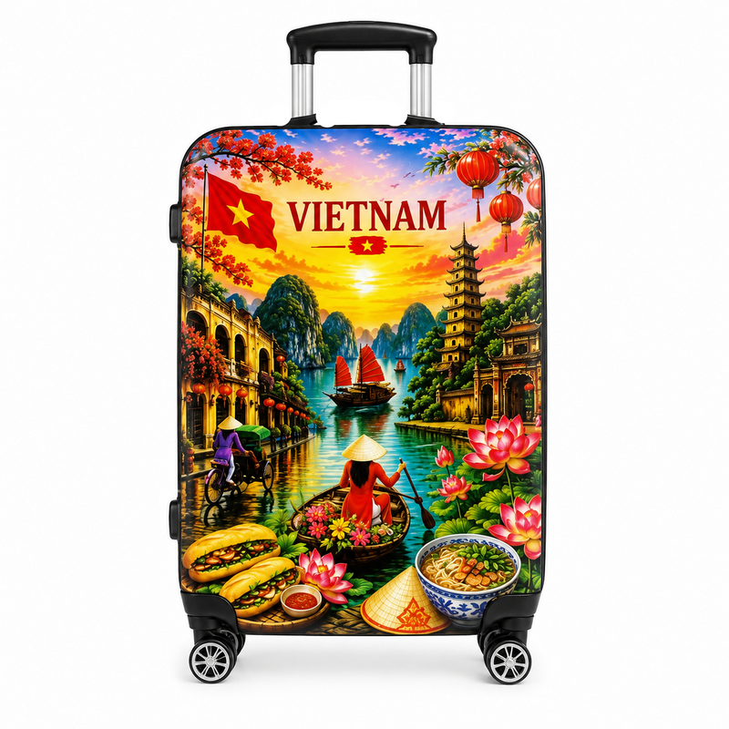 Vietnam Suitcase Fridge Magnet