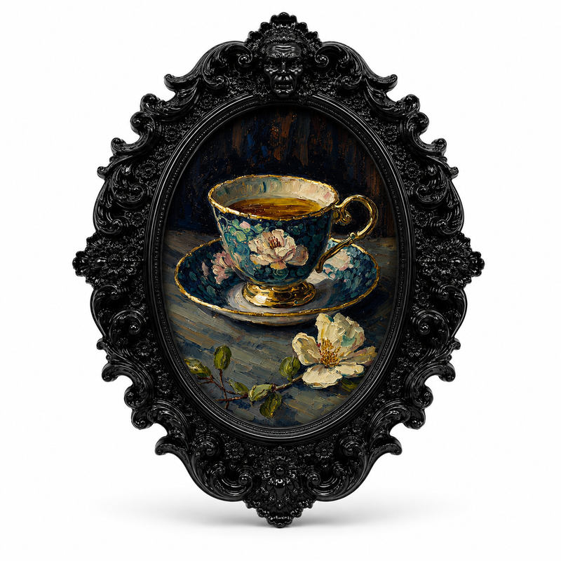 Vintage Floral Tea Cup Fridge Magnet