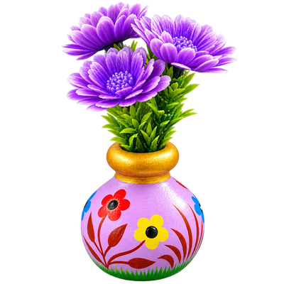 Wooden Flower Vase 01 Fridge Magnet