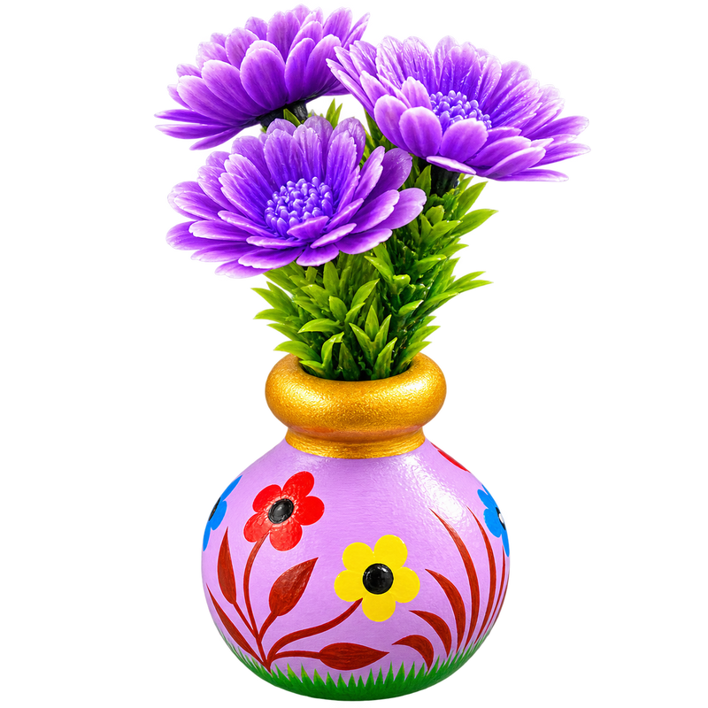 Wooden Flower Vase 01 Fridge Magnet