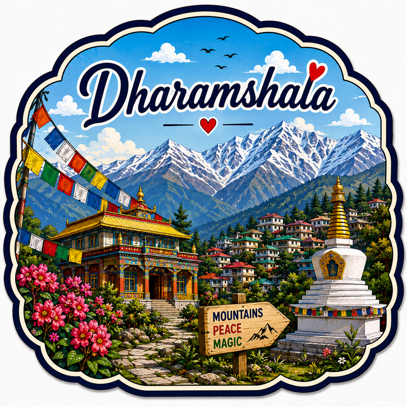 DHARAMSHALA FRIDGE MAGNET