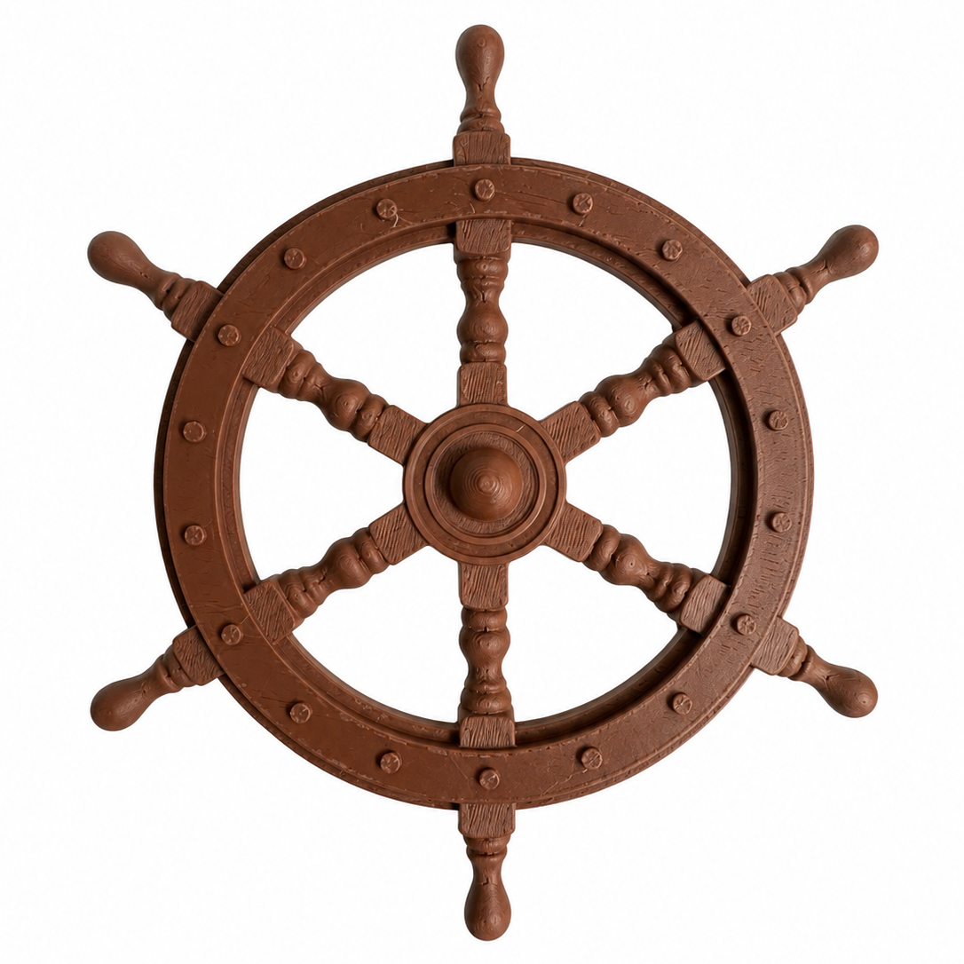 Ship Wheel Fridge Magnet