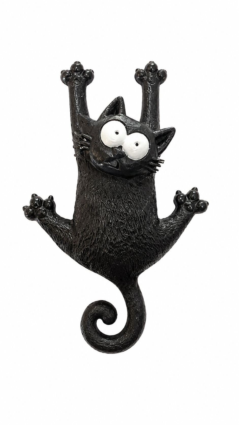 Climbing Black Cat Fridge Magnet