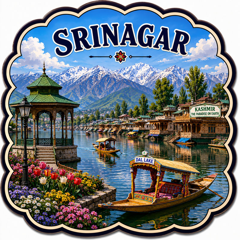 SRINAGAR FRIDGE MAGNET