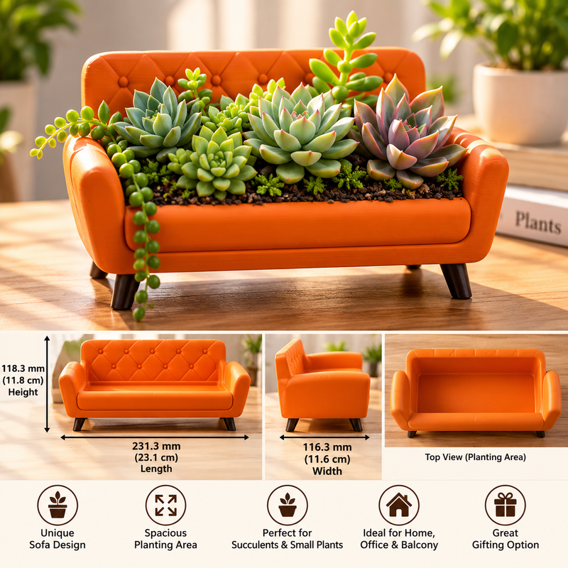 Sofa-Shaped Planter – Large Size (PREPAID ONLY)