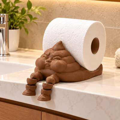 Funny Poop Toilet Paper Roll Holder (prepaid)
