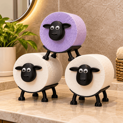 Cute Sheep Toilet Paper Roll Holder – Pack of 3 (prepaid)
