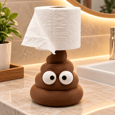 Funny Poop Toilet Paper Roll Holder  (prepaid)