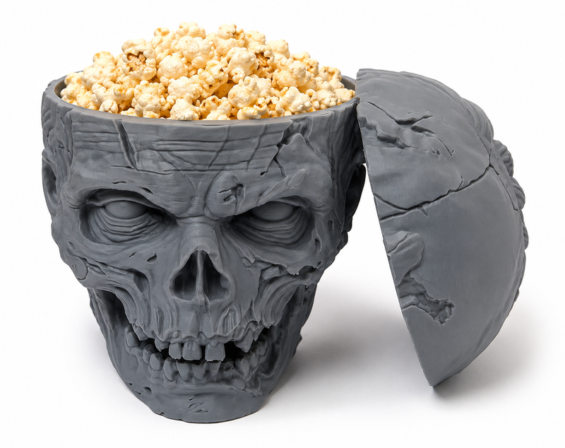 Zombie Skull Popcorn Bowl with Lid (PREPAID ONLY)