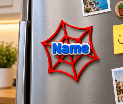 Custom Name Spider Web Fridge Magnet