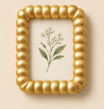 Golden Bubble Frame Photo Fridge Magnet (prepaid only)