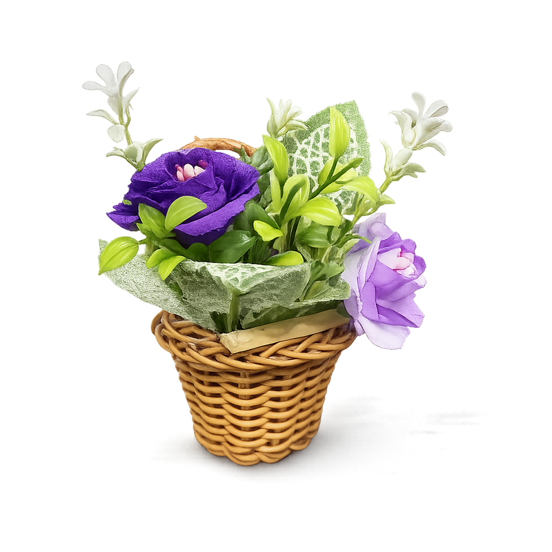 LAVENDER BLOOM BASKET MAGNET