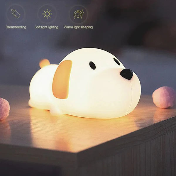 Silicone Sleeping Dog Lamp