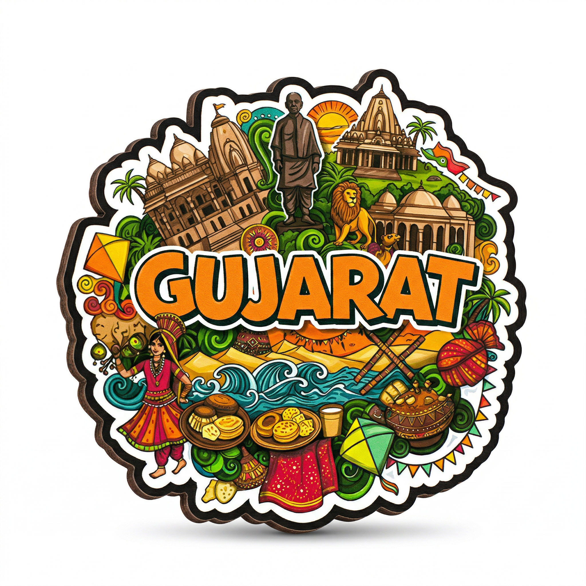 GUJRAT  FRIDGE MAGNET