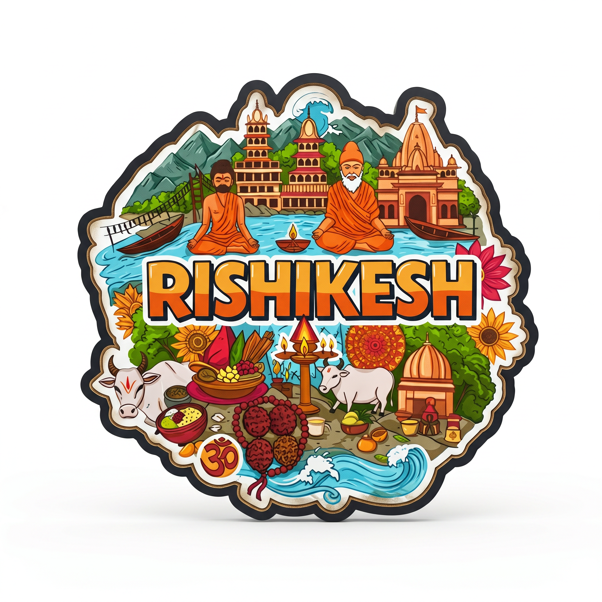 RISHIKESH FRIDGE MAGNET
