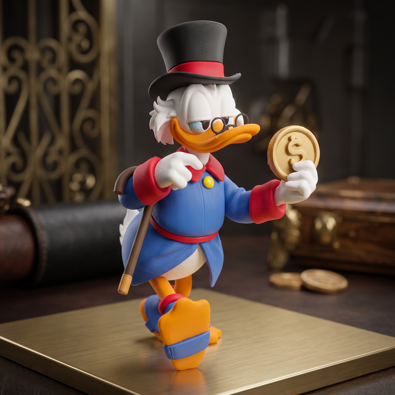 Rich Uncle Duck Coin Tabletop Figurine   (PREPAID ONLY)