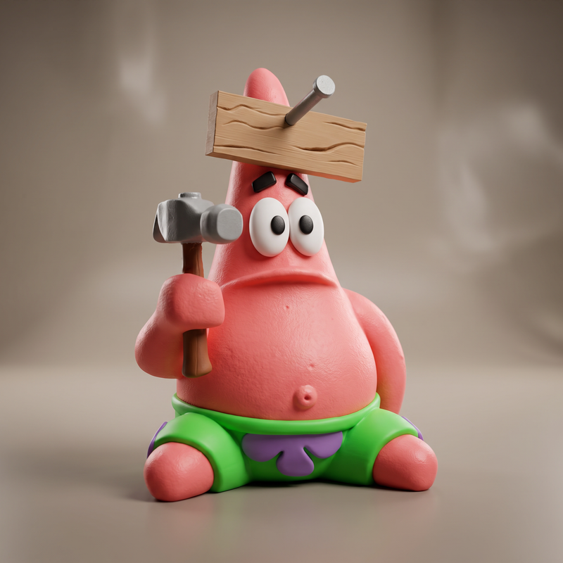 Funny Starfish Carpenter Tabletop Figurine 🔨⭐ (PREPAID ONLY)