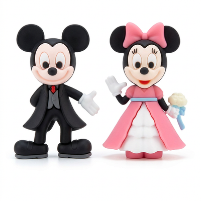 Mickey & Minnie Wedding Couple Fridge Magnet