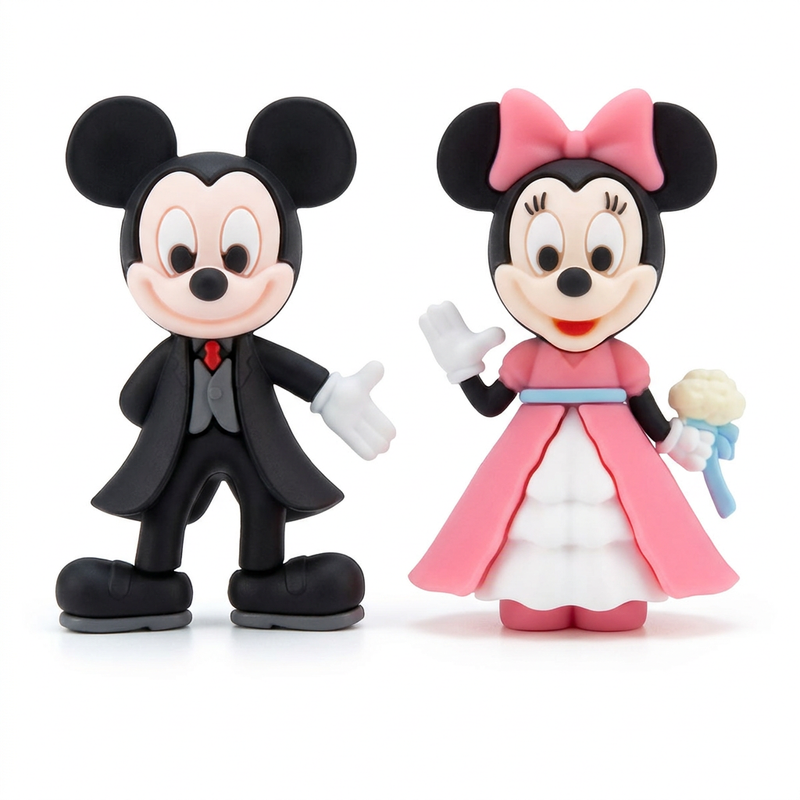 Mickey & Minnie Wedding Couple Fridge Magnet