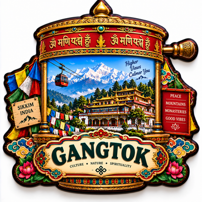 GANGTOK FRIDGE MAGNET