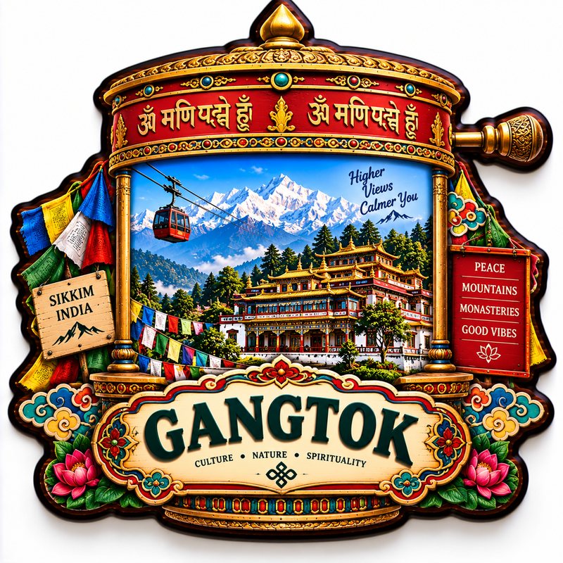 GANGTOK FRIDGE MAGNET