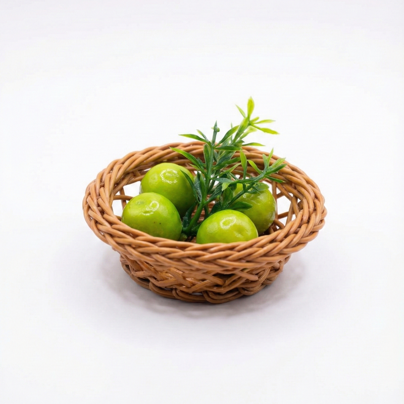 GREEN APPLE BASKET MAGNET