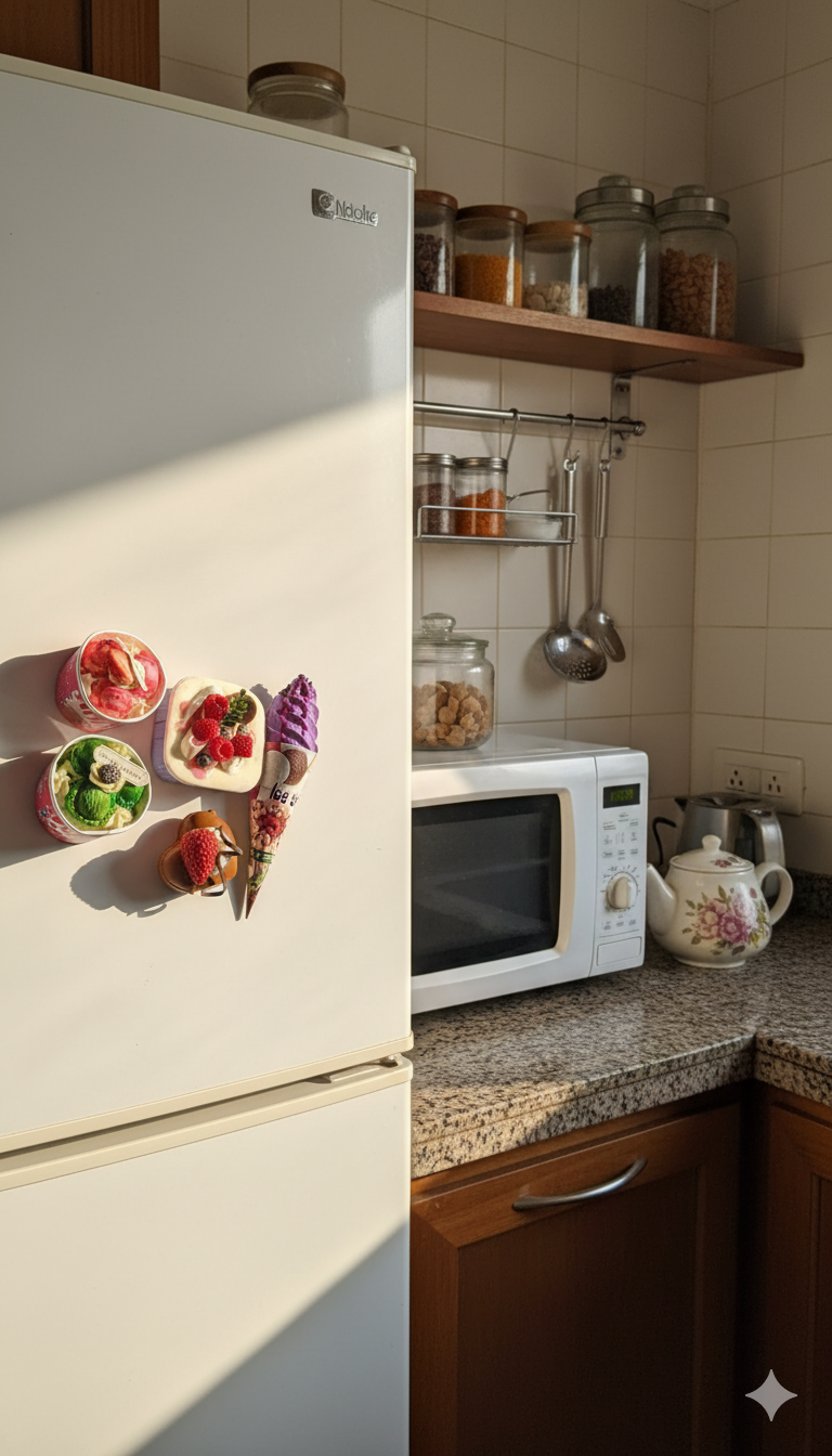 STRAWBERRY SUNDAE FRIDGE MAGNET