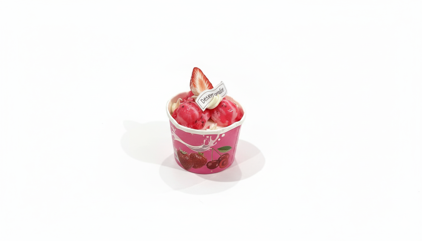 STRAWBERRY SUNDAE FRIDGE MAGNET