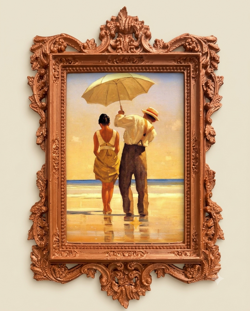 ROMANTIC BEACH STROLL  FRIDGE MAGNET  (PREPAID ONLY )
