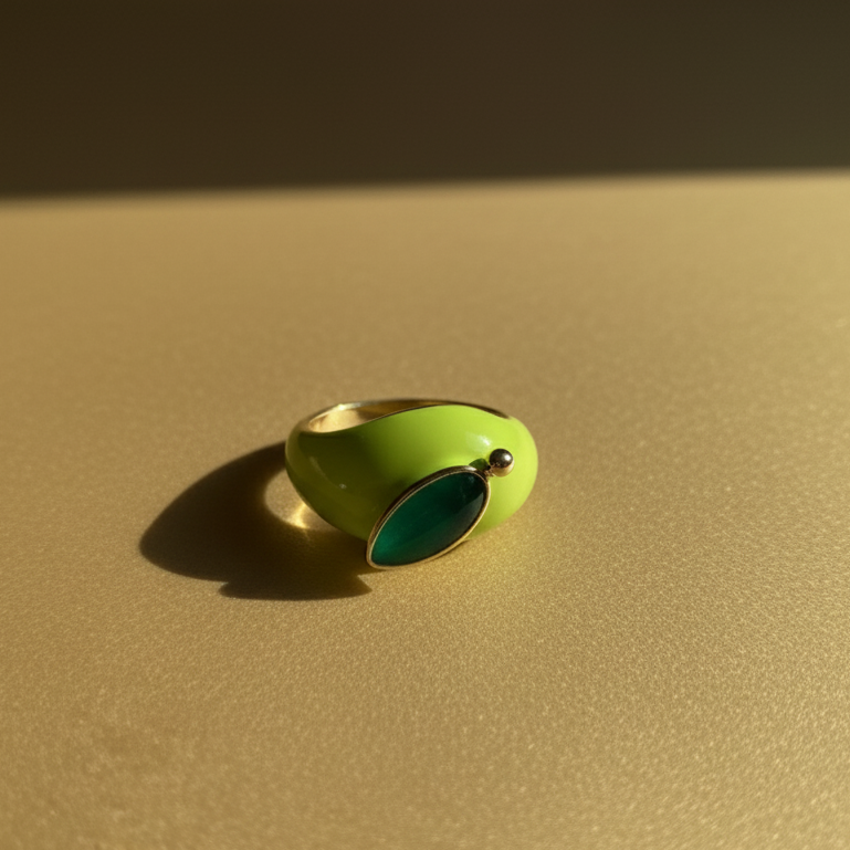 GREEN APPLE HANA RING