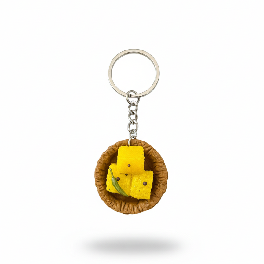 DHOKLA  FOOD KEYCHAIN