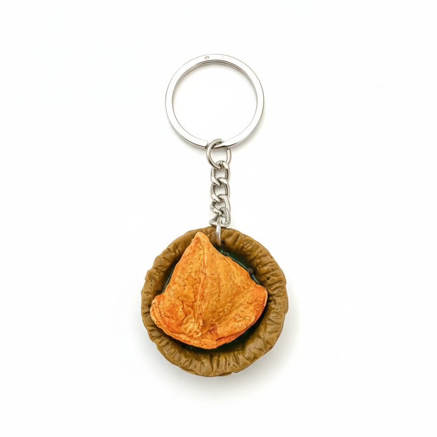 SAMOSA FOOD KEYCHAIN