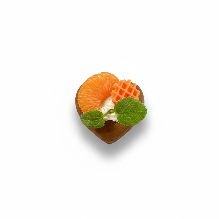 ORANGE CHOCOLATE PASTRY FRIDGE  MAGNET