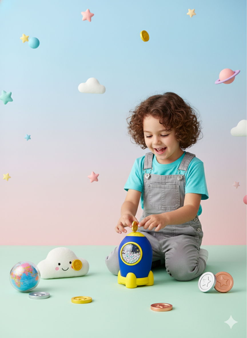 ROCKET PIGGI BANK (RANDOM COLOR)