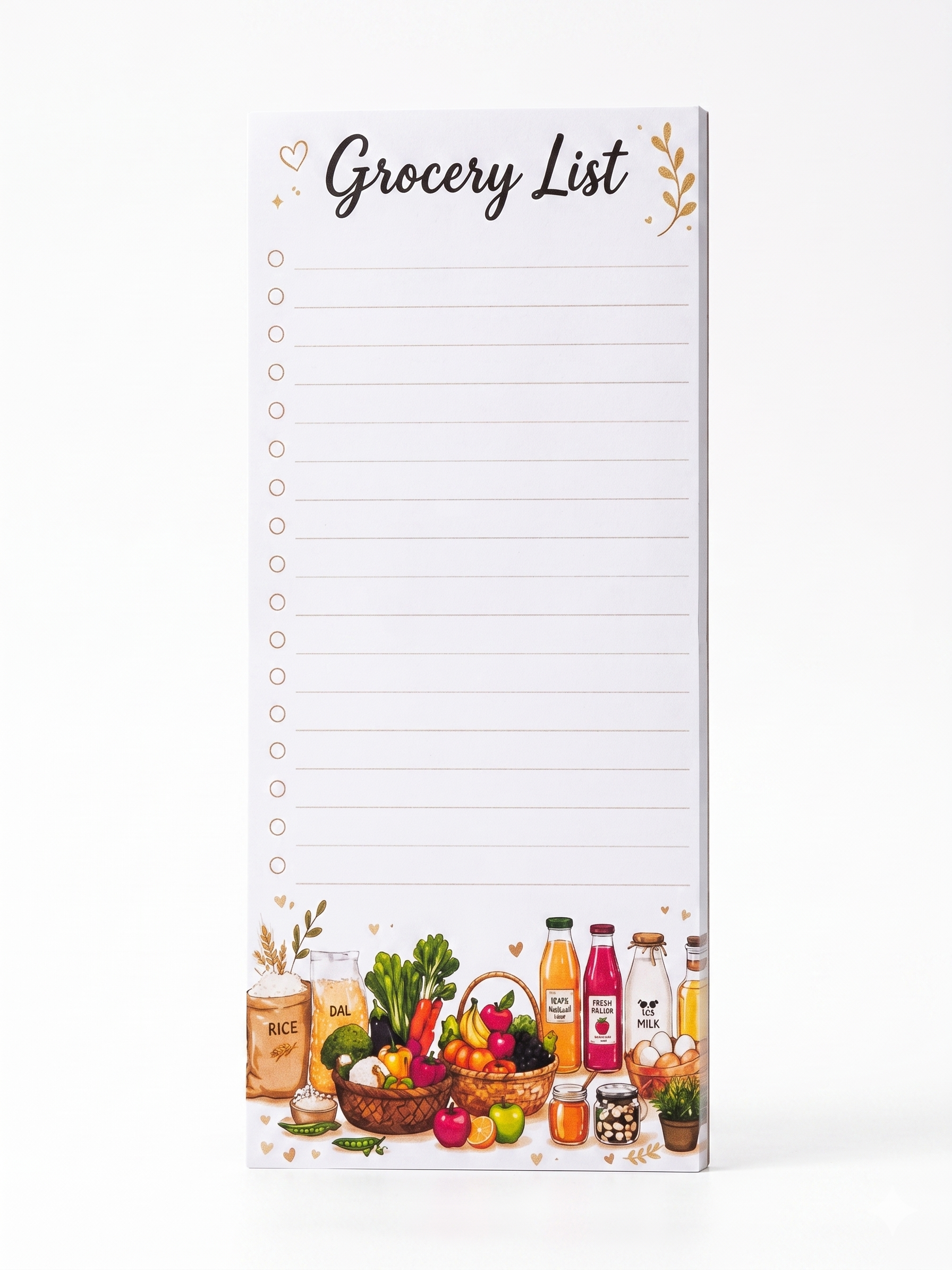 GROCERY LIST  PLANNER FRIDGE MAGNET  ( 1 MAGNETIC MARKER WITH ERAZER FREE)