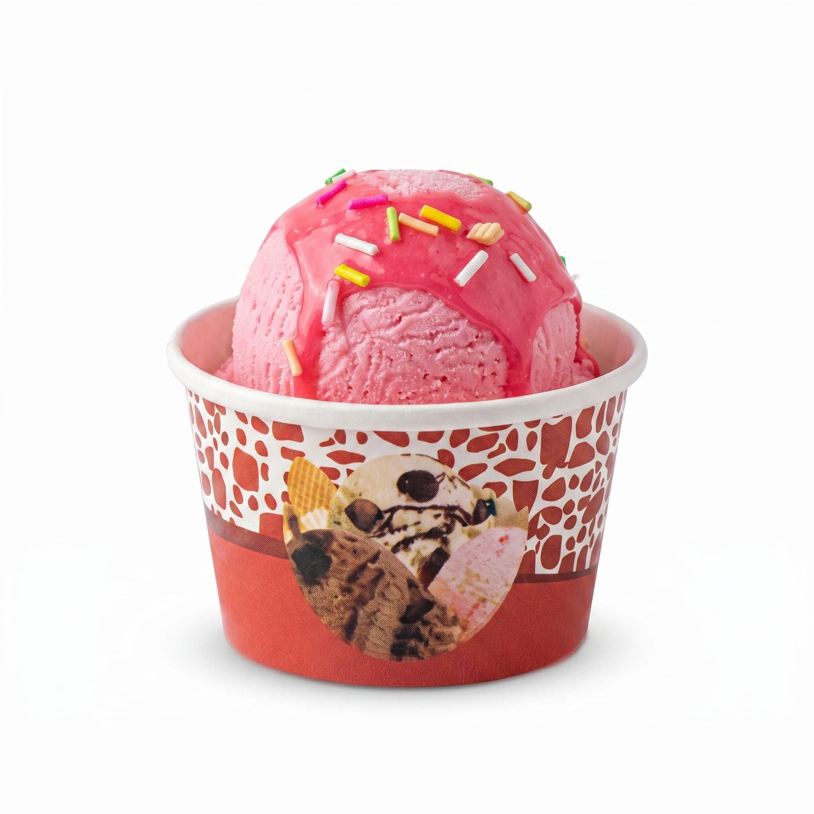 STRAWBERRY SUNDAE FRIDGE  MAGNET