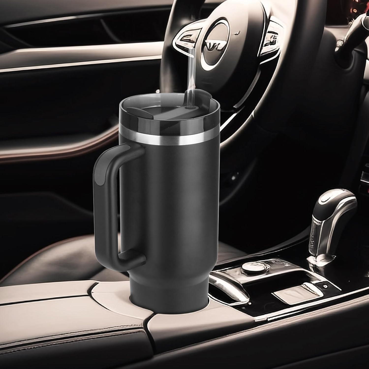 PLANE  BLACK TUMBLER 1200ML