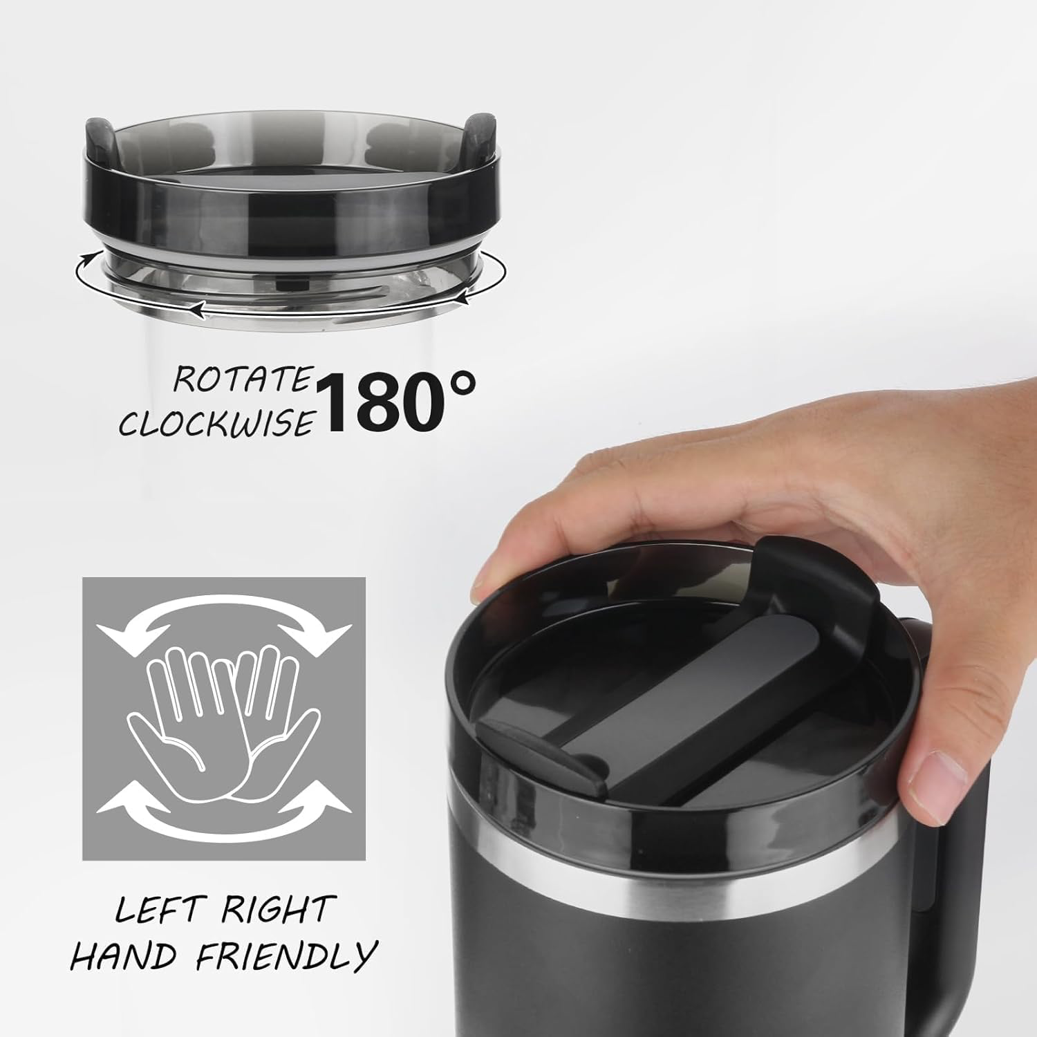 PLANE  BLACK TUMBLER 1200ML