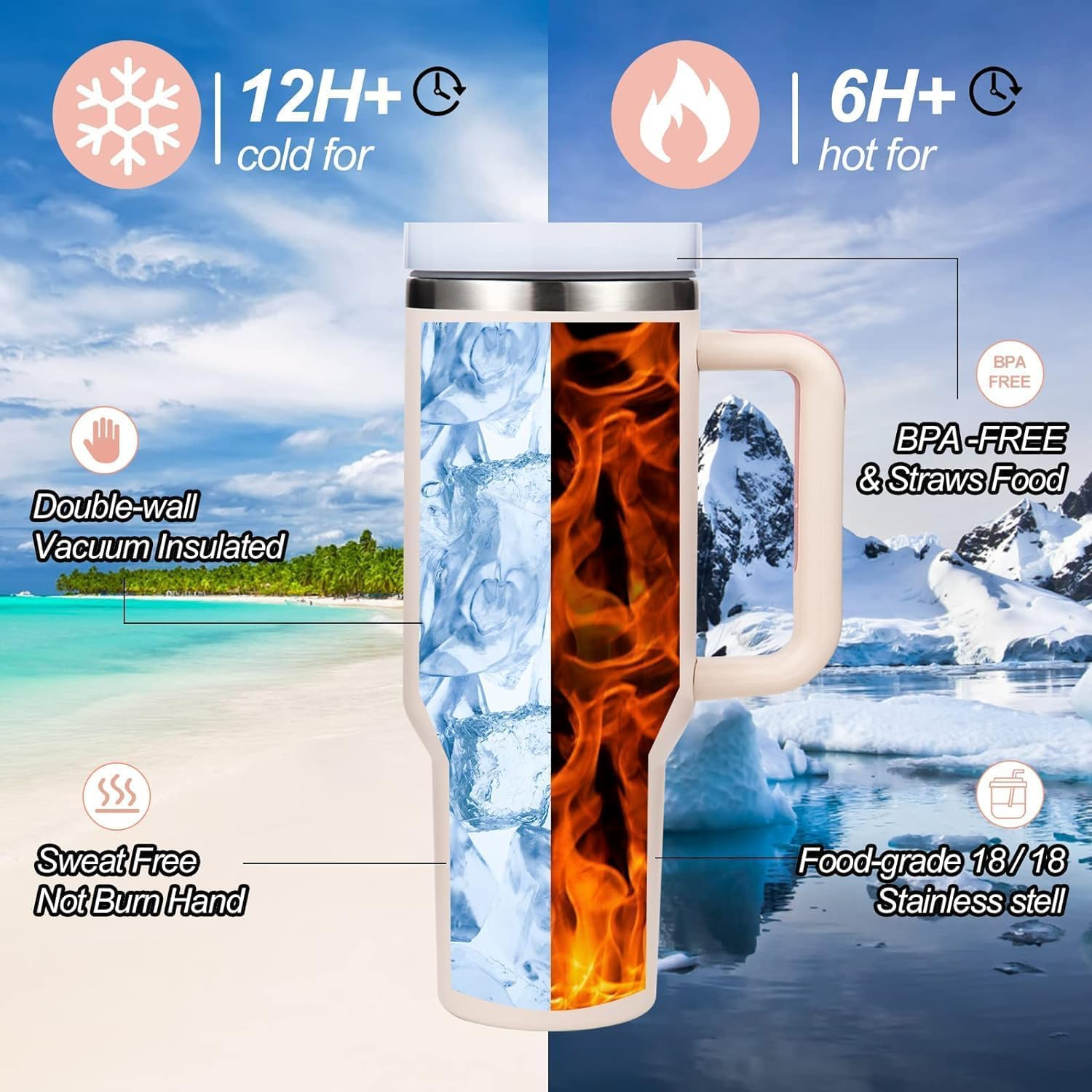 PLANE  BLACK TUMBLER 1200ML
