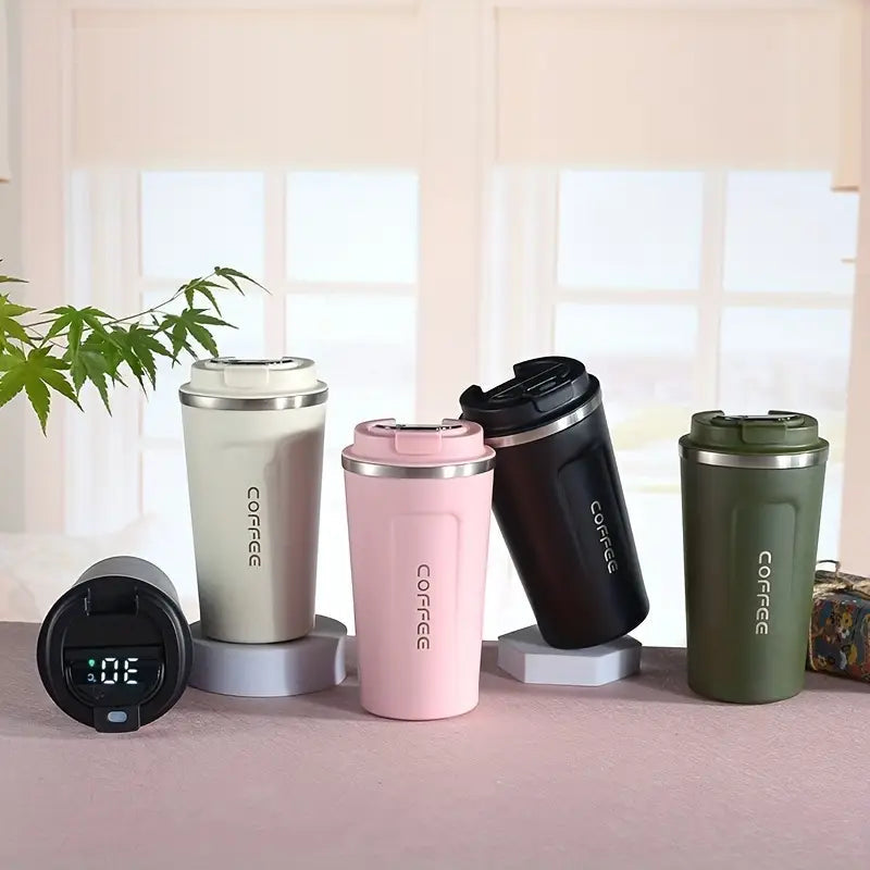 Coffee Mug  (black )Stainless Steel Insulated With Smart Temperature Display