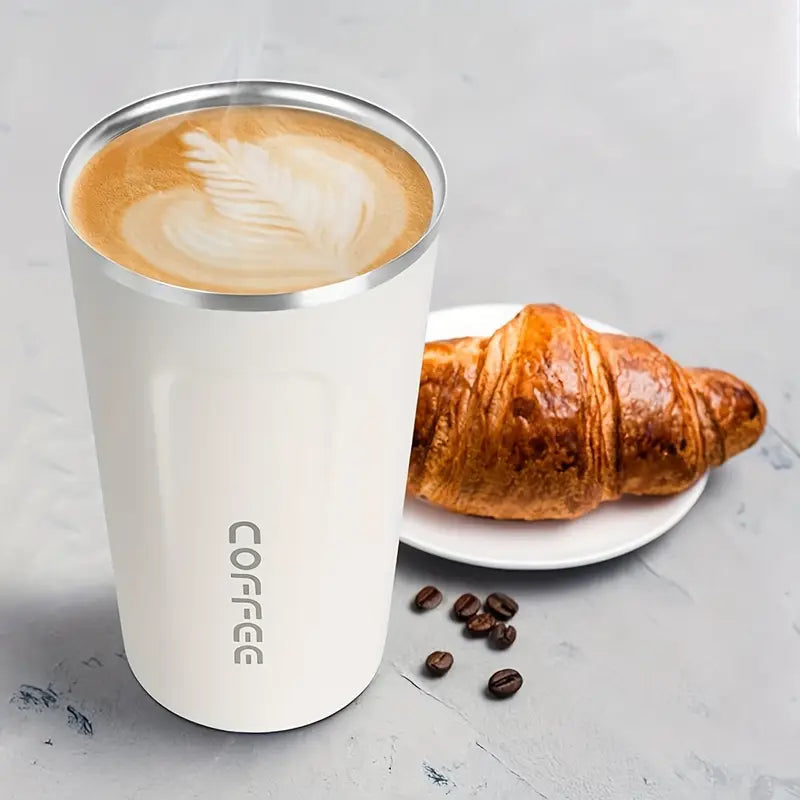 Coffee Mug  (white) Stainless Steel Insulated With Smart Temperature Display
