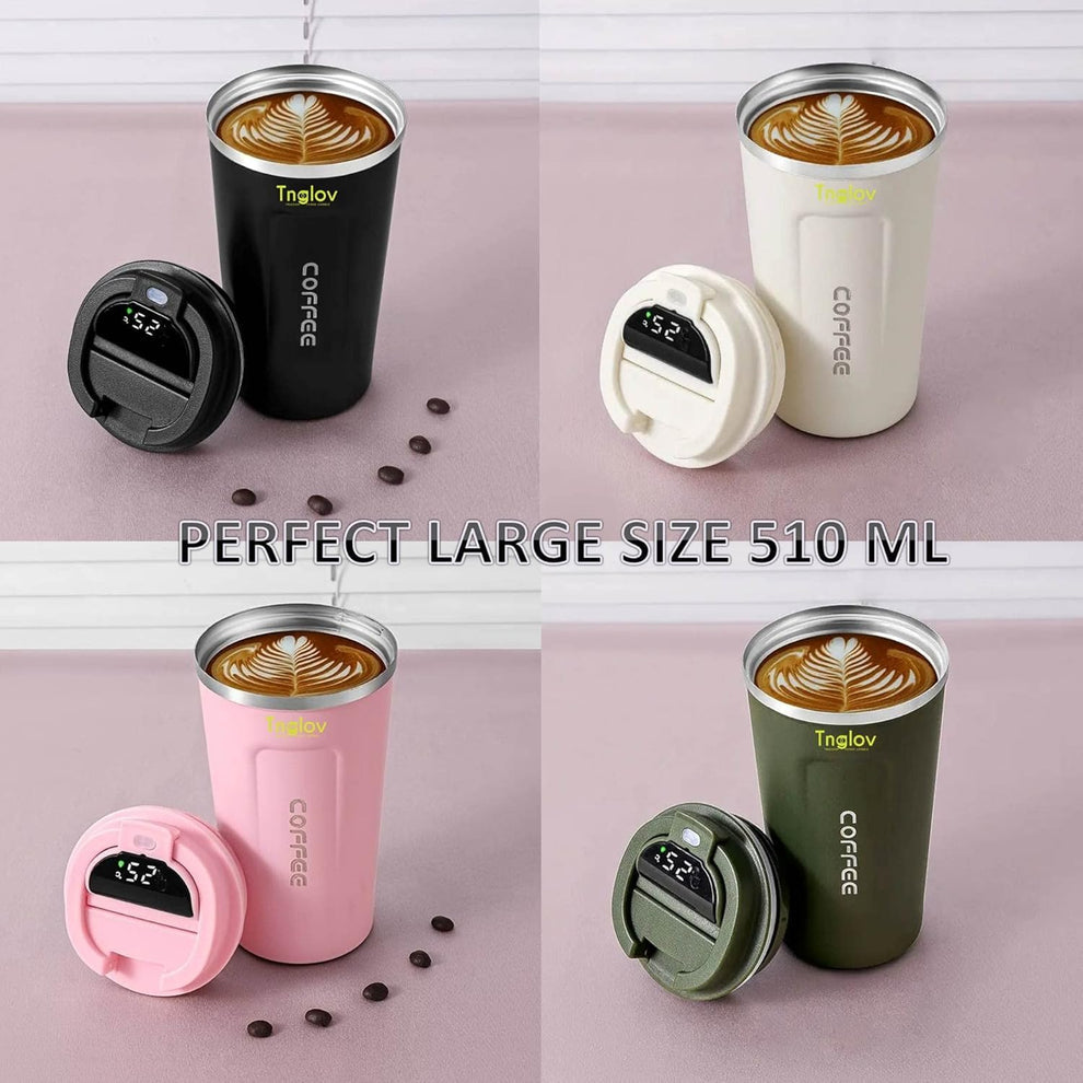 Coffee Mug  (black )Stainless Steel Insulated With Smart Temperature Display