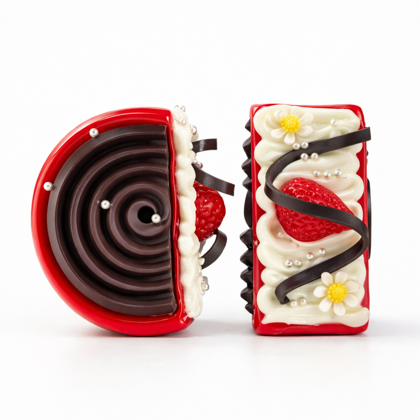 LOVE CAKE STRAWBERRY  MAGNET