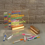 Luminious 3D Acrylic Writing DIY Board with 12 Pens