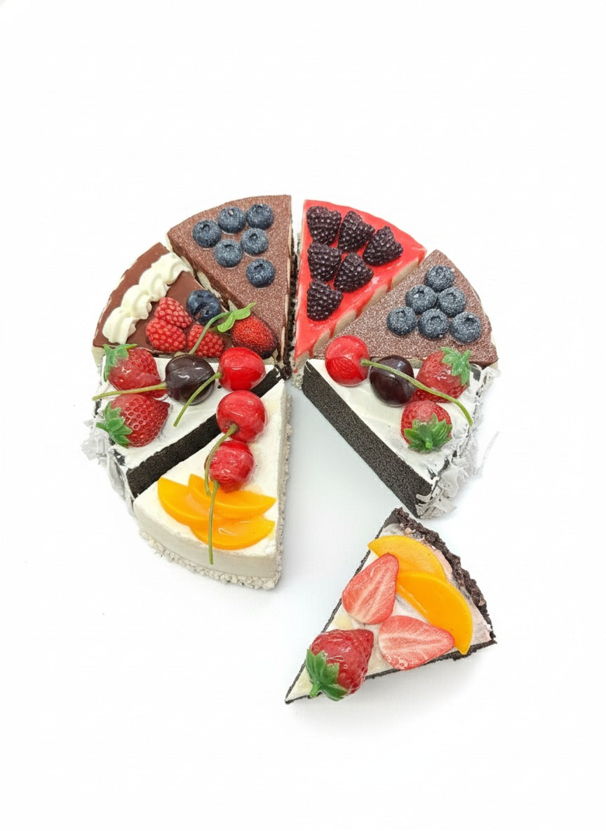 ORANGE STRAWBERRY PASTRY MAGNET